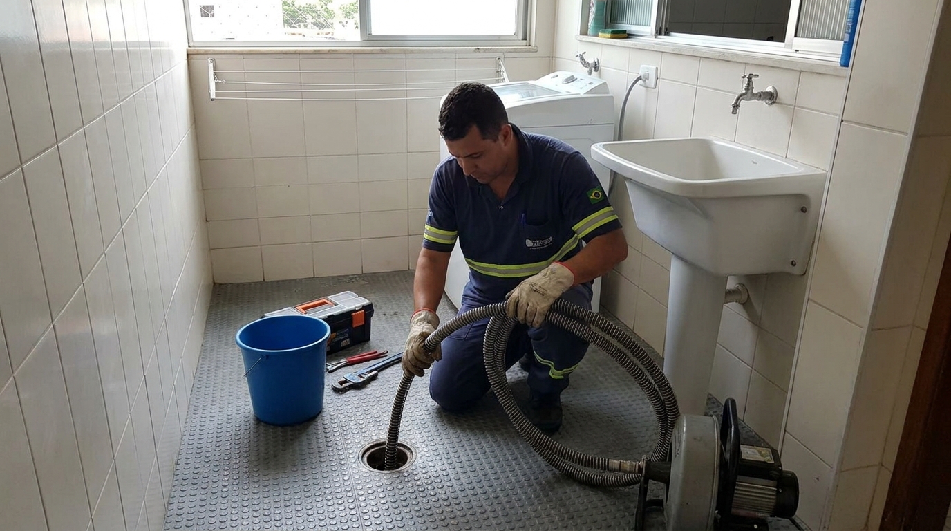 Desobstrução na Cozinha no Itaigara, Salvador‑BA